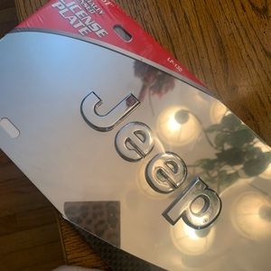 Brand new, Jeep mirrored 3d stainless stall tag license plate